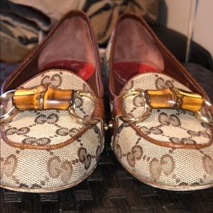 Authentic Bamboo Gucci Flats